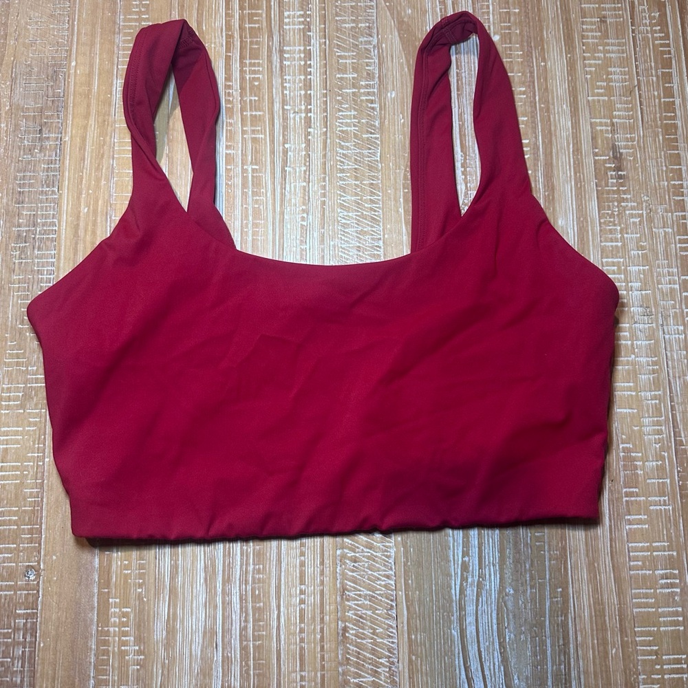 Spiritual Gangster Red Athletic Sports Bra Top